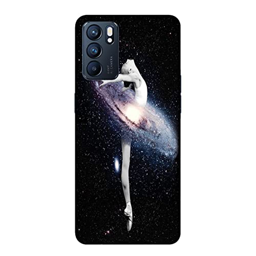 Funda Carcasa compatible con Oppo Reno 6 5G Baila que pasión bailarina estrella / Imprimir también en los lados. / Teléfono Hard Snap en antideslizante anti-rayado resistente a los golpes rígido