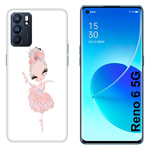 Funda Carcasa compatible con Oppo Reno 6 5G Baila que pasión bebé bailarina clásica / Imprimir también en los lados. / Teléfono Hard Snap en antideslizante anti-rayado resistente a los golpes rí