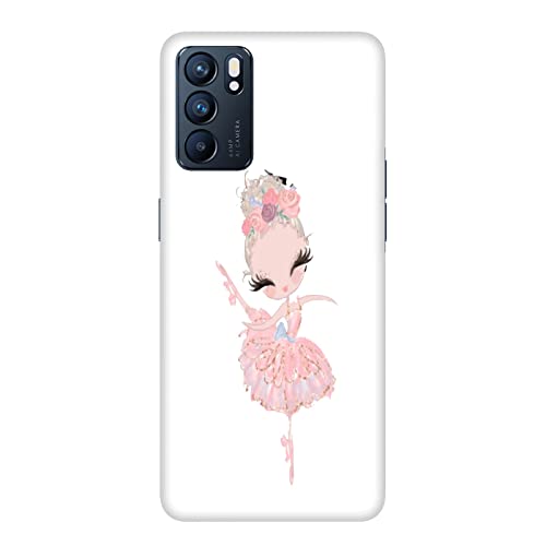 Funda Carcasa compatible con Oppo Reno 6 5G Baila que pasión bebé bailarina clásica / Imprimir también en los lados. / Teléfono Hard Snap en antideslizante anti-rayado resistente a los golpes rí