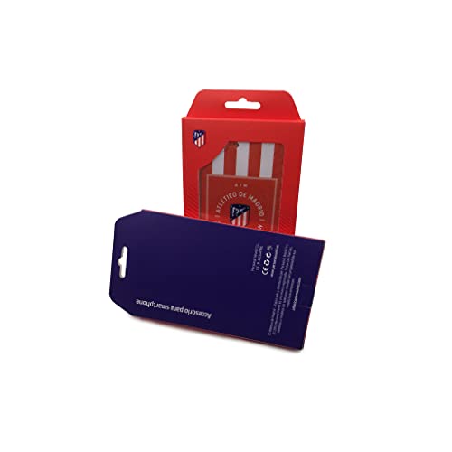 Funda Móvil para Xiaomi Redmi 9A de Atlético de Madrid Clasico Banderin 20-21. Producto Oficial. Carcasa móvil Fútbol. Silicona Gel Flexible