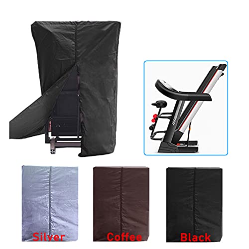 Funda para Cinta de Correr Impermeable A Prueba de Polvo Plegable Funda para Maquina Funcionando con Cremallera Y Cordón Tela Oxford 210D para Gimnasio Interior Hogar Exterior,Negro,95*75*160cm