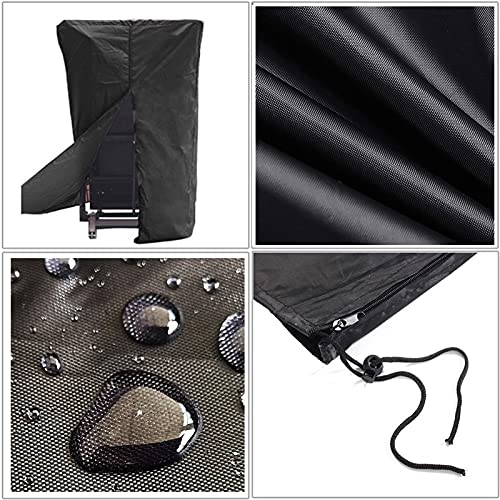 Funda para Cinta de Correr Impermeable A Prueba de Polvo Plegable Funda para Maquina Funcionando con Cremallera Y Cordón Tela Oxford 210D para Gimnasio Interior Hogar Exterior,Negro,95*75*160cm