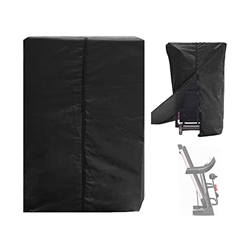 Funda para Cinta de Correr Impermeable A Prueba de Polvo Plegable Funda para Maquina Funcionando con Cremallera Y Cordón Tela Oxford 210D para Gimnasio Interior Hogar Exterior,Negro,95*75*160cm