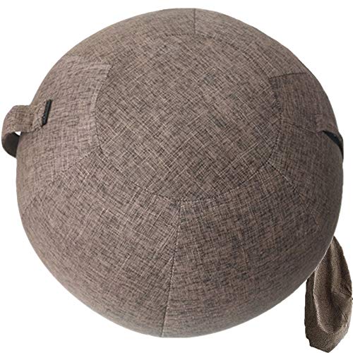 Funda Pelota Yoga Silla Pelota Pilates Pelota para Oficina Ergonomicas Anti-explosión para La Oficina y El Hogar, Fitness Trabajo de Parto y Embarazo,Brown,55