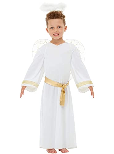 Funidelia | Disfraz de ángel para niño y niña Talla 5-6 años ▶ Navidad, Belén de Navidad - Color: Blanco - Divertidos Disfraces y complementos para Carnaval y Halloween