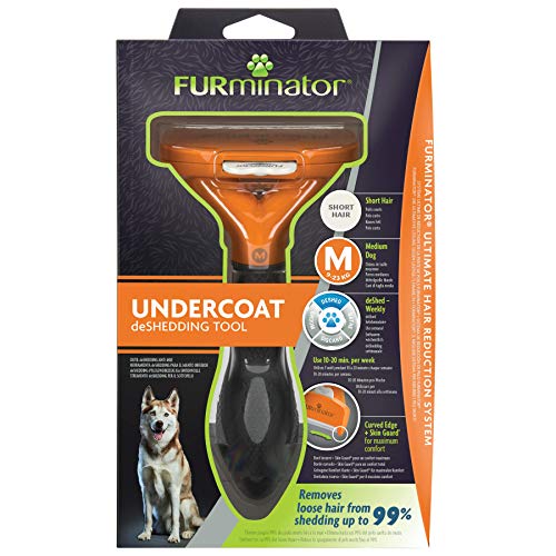 FURminator M Herramienta deshedding para perros medianos de pelo corto