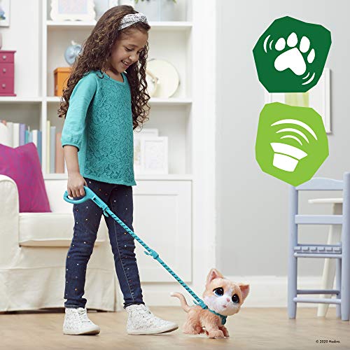 FurReal friends Juguete de gatita interactiva FRR Walkalots Maxi Paseos, Edad: a Partir de 4 años