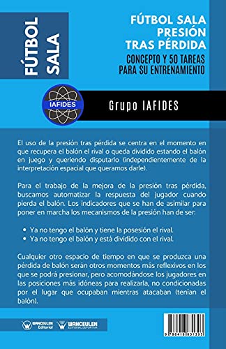 Fútbol Sala presión tras pérdida: Concepto y 50 tareas para su entrenamiento