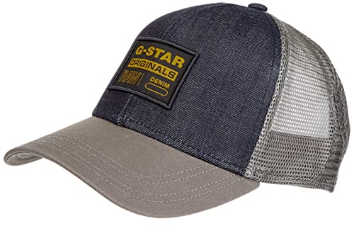 G-STAR RAW Embro Trucker Gorra de béisbol, Azul (Raw Denim B988-001), Talla única para Hombre