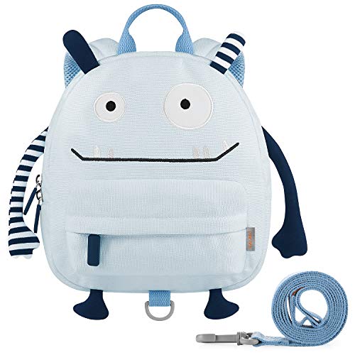 GAGAKU Niños Mochila 3D Animales Bolsa Preescolar Mochila con Correa de arnés de Seguridad - Azul