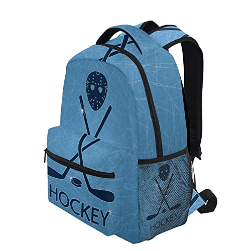 Galaxy Wolf - Mochila de viaje para portátil, tamaño grande, para viajes, trabajo, escuela, viajes, Pista de hielo con textura de hockey, talla única