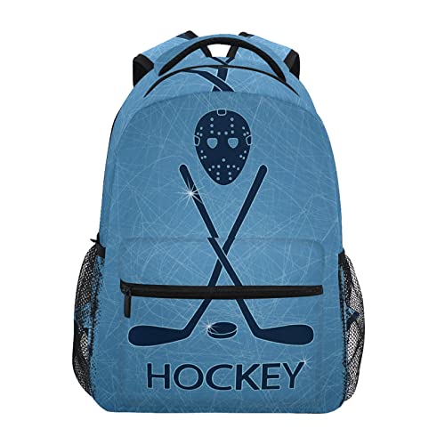 Galaxy Wolf - Mochila de viaje para portátil, tamaño grande, para viajes, trabajo, escuela, viajes, Pista de hielo con textura de hockey, talla única