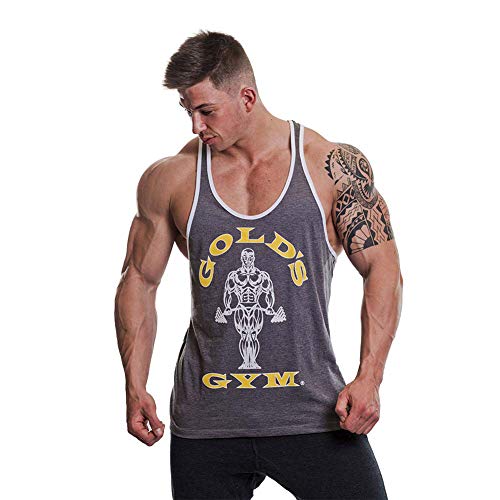 Gameworld Muscle Joe Contrast Camiseta Hombre, Gris, S