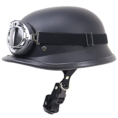 GAOZHE Helmets Casco Moto Jet ECE Homologado -Ciclomotor Casco,Classic Casco Moto Jet Casco Moto Abierto Custom Scooter para Mujer Hombre Adultos Retro Casco Moto