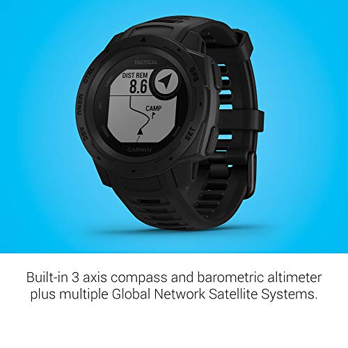 Garmin Instinct Tactical - Reloj resistente con GPS y funciones tácticas, Negro