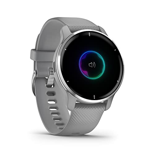 Garmin Venu 2 Plus Reloj Inteligente Pantalla AMOLED, Adultos Unisex, Gris Plata, 43mm