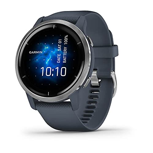 Garmin Venu 2 - Reloj inteligente con GPS, música y deportes, Azul Grafito