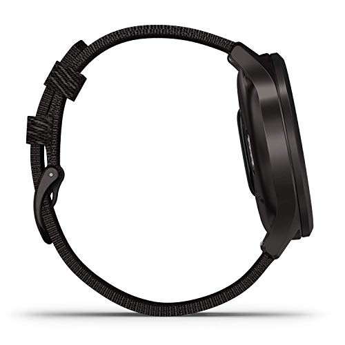 Garmin vívomove Style, Smartwatch híbrido con dos pantallas ocultas a color, Garmin Pay, 42 mm Negro