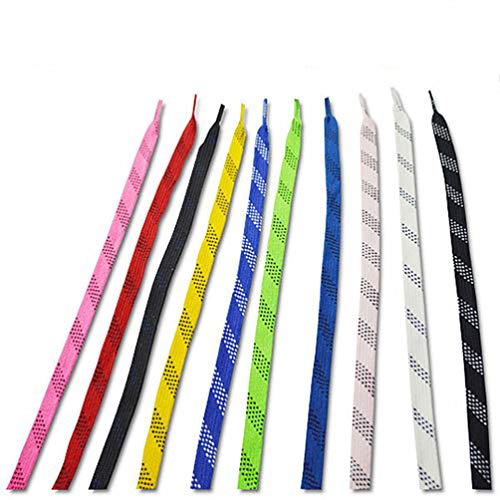 GARNECK 1 par de Cordones Encerados para Patines de Hockey Cordones Planos Cordones Anchos para Zapatos Cordones para Patines de Hockey sobre Hielo Cordones Anticongelantes para Botas de