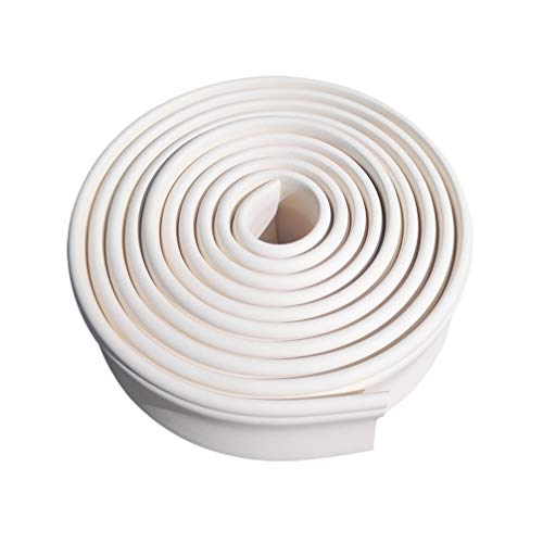 Garneck Bordes de La Pared Pelar Y Pegar Bordes de La Pared Pegatina Borde de La Pared Decoración para El Hogar Pegatina TV Fondo Pegatina de Pared - Blanco (Longitud 5 Metros Ancho 3 Cm)