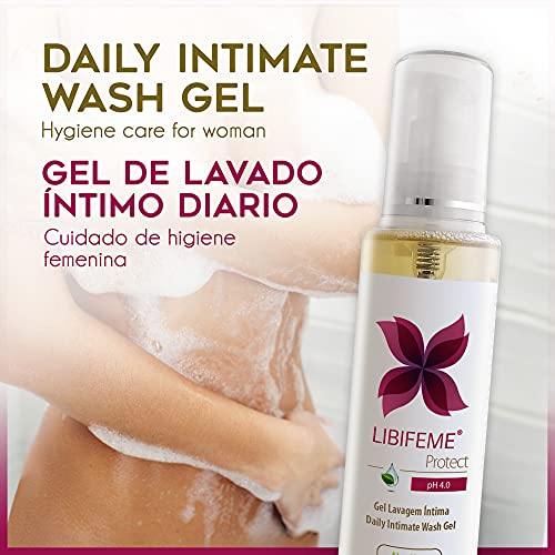 Gel de Higiene Intima Diario con PH 4.0 – Acido Láctico + Aloe Vera + Aceites Esenciales + Lactobacillus – Suaviza hidrata y calma la piel de la zona intima de la mujer – 200 ml