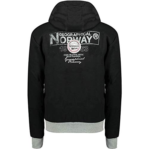 Geographical Norway Flyer - Sudadera con Capucha Y Bolsillo Canguro Hombre - Sudadera con Logo Estilo Hombres - Sudaderas Cómoda De Invierno (Negro, XXL)