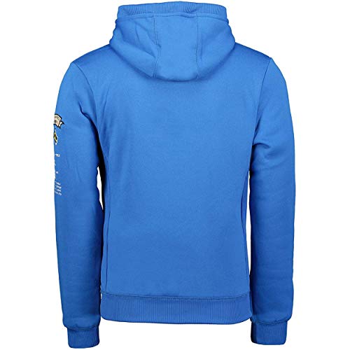 Geographical Norway GYMCLASS Men - Sudadera Capucha Bolsillos Hombre - Chaqueta Casual Hombres Abrigo - Camisetas Camisa Manga Larga - Hoodie Deportiva Regular Fitness Jacket Tops (Azul Real)