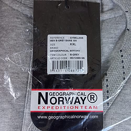 Geographical Norway Sudadera con capucha para hombre Color gris. L