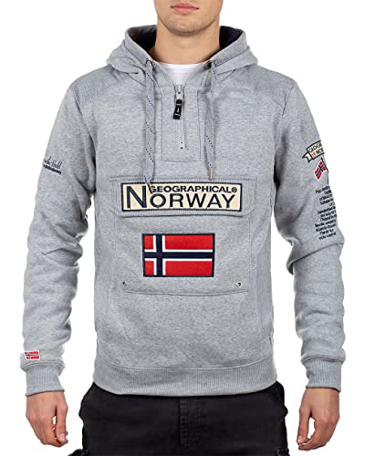 Geographical Norway Sudadera con capucha para hombre Color gris. L