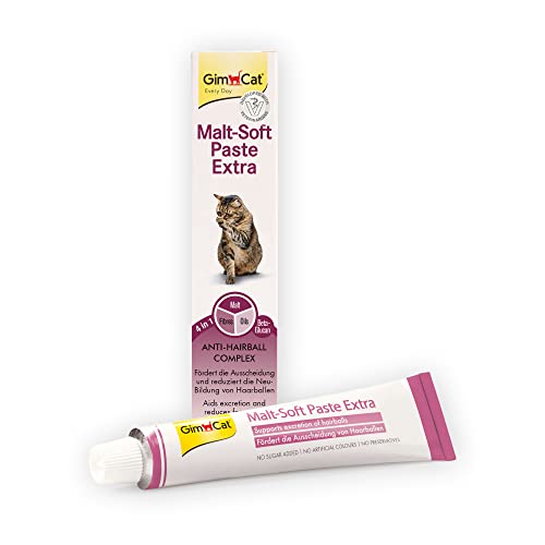 GimCat Malt-Soft Extra, pasta con malta- Anti-Hairball snack para gatos favorece la excreción de bolas de pelo (1 x 50 g)