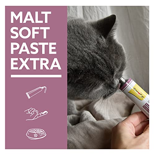 GimCat Malt-Soft Extra, pasta con malta- Anti-Hairball snack para gatos favorece la excreción de bolas de pelo (1 x 50 g)