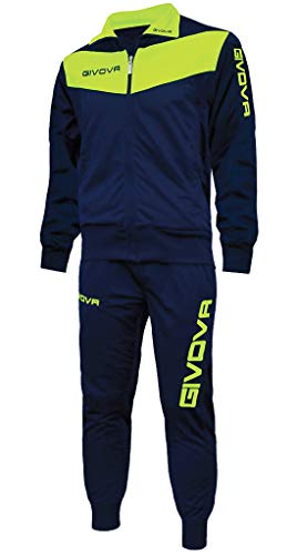 Givova, chandal visa fluo, azul /amarillo fluo, 3XL