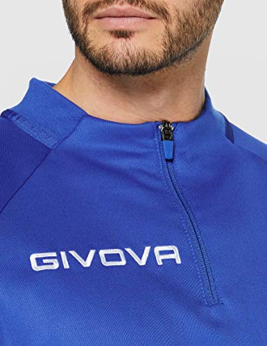 Givova Maglia Tecnica (Half Zip) 500 Sudadera, Hombre, Azul, S