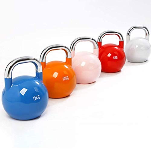 GJX Pesa Rusa Fuerza de Entrenamiento Fitness Equipo de Fitness Hierro Fundido Kettlebell Peso Recubierto Kettlebell Core Deporte Competición Kettlebells Pintura de Acero de Kettlebells, 8kg