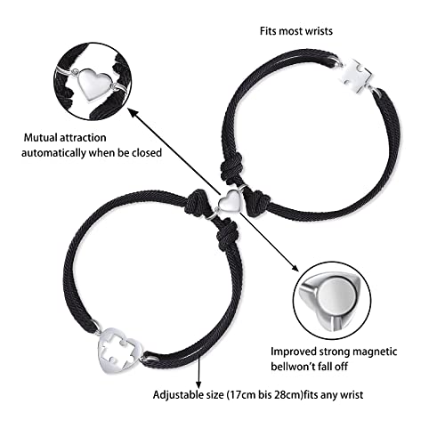 Gkmamrg Pulsera magnética para Parejas conectadas, para Hombre y Mujer