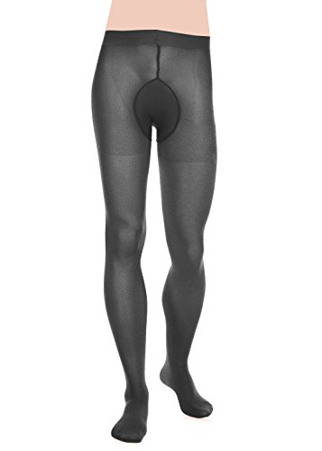 Glamory Support 40-Medias de Soporte para Hombre Leggings Deportivos, 40 DEN, Negro, XXXXL