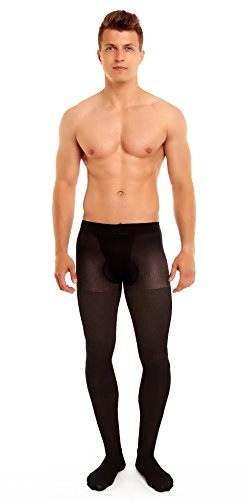 Glamory Support 40-Medias de Soporte para Hombre Leggings Deportivos, 40 DEN, Negro, XXXXL