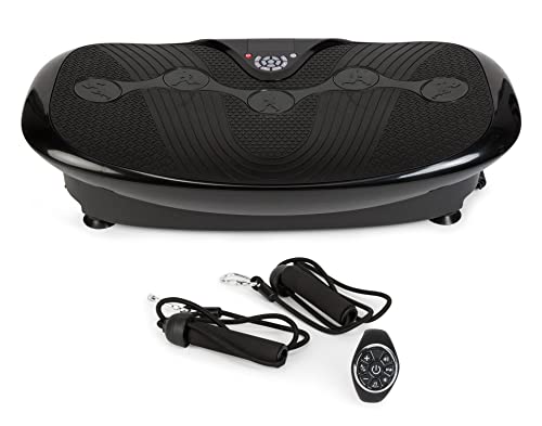 GLOBAL RELAX Zen Shaper Plus® Plataforma vibratoria oscilante Fitness - Negro (Modelo 2021) - Tabla vibradora de Gimnasia para tonificar su Cuerpo - 3 áreas de Ejercicio