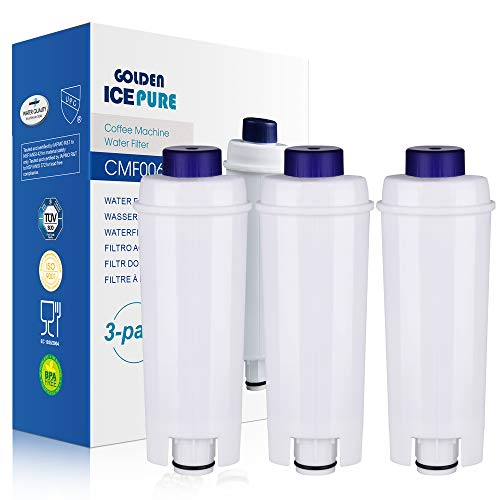 GOLDEN ICEPURE Paquete de 3 filtros de café Reemplazo para DeLonghi DLSC002, SER3017 y 5513292811, Incluidas Las Versiones de Las Series ECAM, Esam y Etam