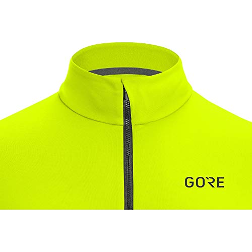 GORE WEAR Maillot térmico de ciclismo para hombre, C3, L, Amarillo neón