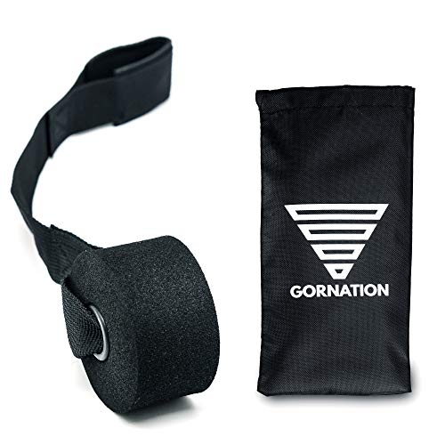 GORNATION® Ancla de Puerta - Bandas Elásticas de Resistencia - Incluye una Bolsa para Transportar - Nivel de Resistencia en KG sobre Las Bandas - Ideales para Calistenia y el Gimnasio