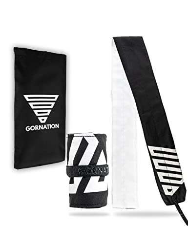 GORNATION® Vendajes para Muñeca | 2X Muñequeras para Muñecas (Par) para un Fitness Funcional, Calistenia & Bodyweight Fitness | Accesorios de Gimnasio Hombre y Mujer (Black/White)