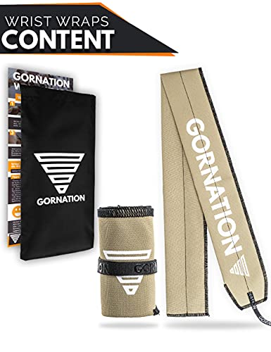 GORNATION Wrist Wraps Venda Muñeca por Calistenia/Calisthenics, Fitness, Entrenamiento de Peso Corporal Hombre y Mujer (Premium Olive)