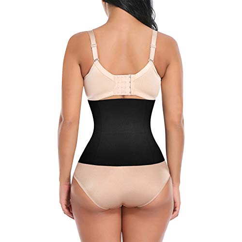 Gotoly Entrenador de Cintura para Mujer Fajas Reductoras Faja Moldeadora para Control de Abdomen Cinturón sin Costuras para Recuperación Posparto Waist Trainer (Negro, Small)