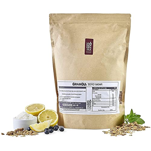 Granola sin Azúcar - 1,5 Kilos - Horneada con Crema de Cacahuete - Contiene Copos de Avena Integrales - Ingredientes Naturales - Proceso 100% Artesano - La Newyorkina