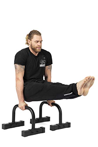 Gravity Fitness - Parallettes - Mediano - Nuevas asas de 38mm - Para calistenia, crossfit, uso doméstico y comercial