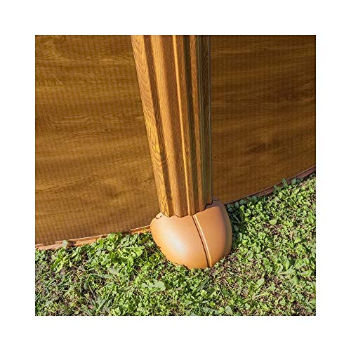 Gre KITPROV6188WO Amazonia - Piscina Elevada Ovalada, Aspecto Madera, 610 x 375x 132cm