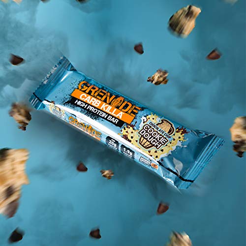 GRENADE Carb Killa High Protein and Low Carb Barra Sabor Choc Chip Cookie Dough - 12 Unidades