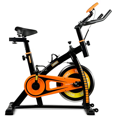 gridinlux | Trainer Alpine 5000 | Bicicleta estática Spinning | Volante Inercia 10 kg | Regulación Total de Intensidad | Pantalla LCD con pulsómetro | Fitness