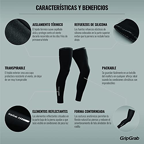 GripGrab Perneras de Ciclismo Classic Térmicas Felpa Invierno Otoño Antideslizantes Unisex para Bicicleta Carretera MTB